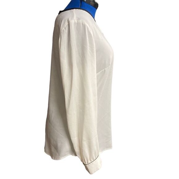 ANN TAYLOR Women’s White Long Sleeve Top Size Large - Picture 2 of 12